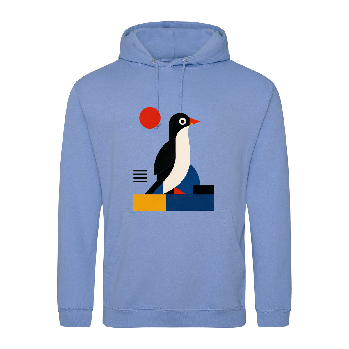 Penguin Profile Adult Hoodie - Modern Menagerie Cornflower Blue colour variant image