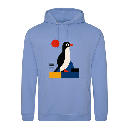 Penguin Profile Adult Hoodie - Modern Menagerie Cornflower Blue colour variant image