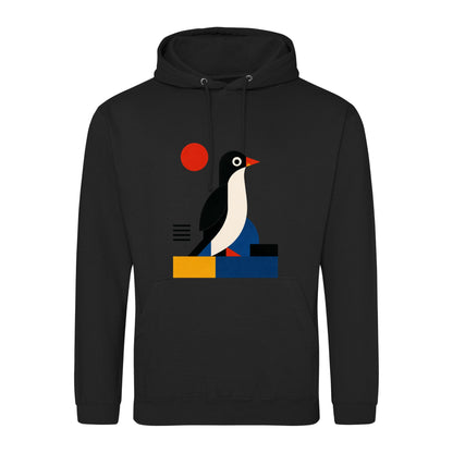 Penguin Profile Adult Hoodie - Modern Menagerie Deep Black colour variant image