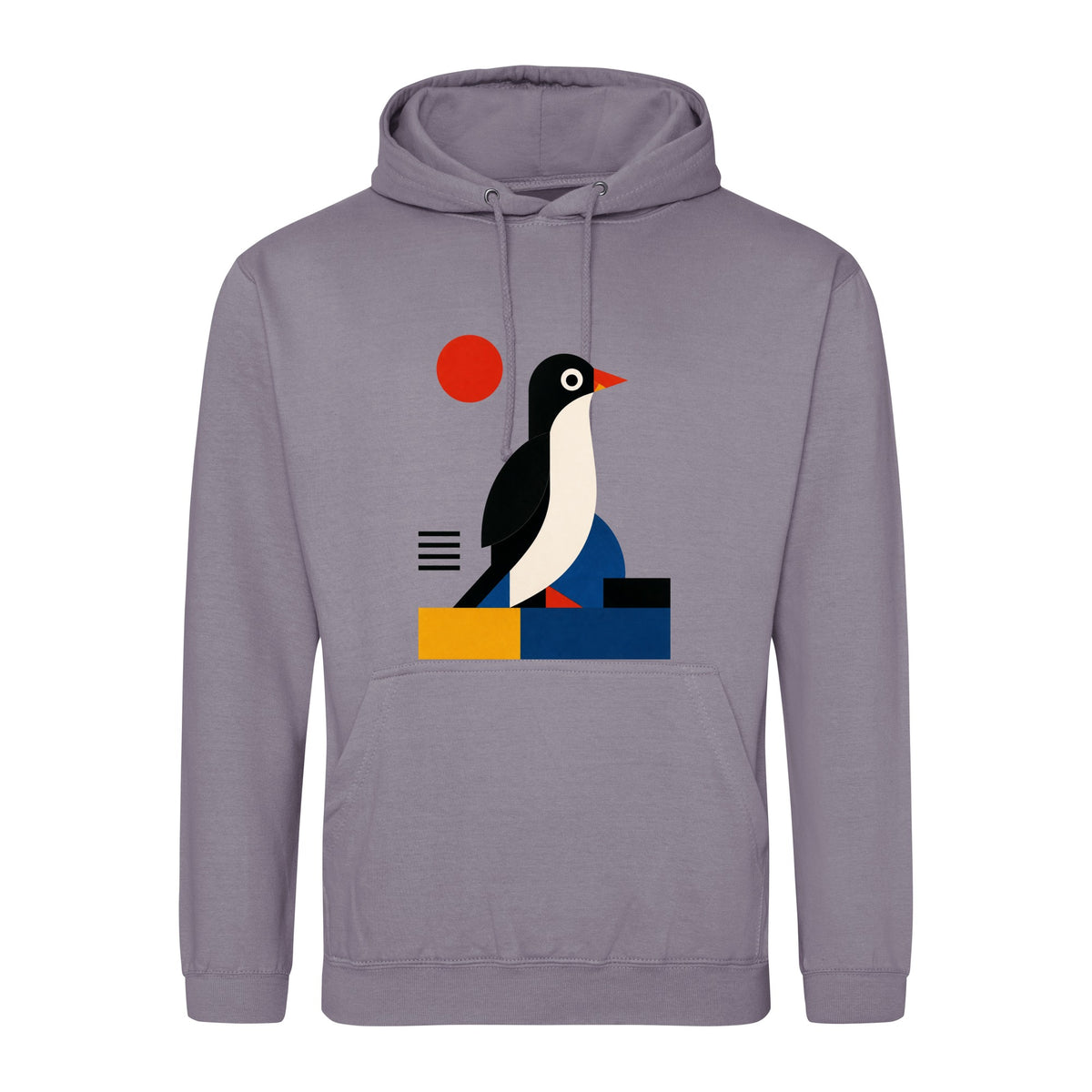 Penguin Profile Adult Hoodie - Modern Menagerie Dusty Lilac colour variant image