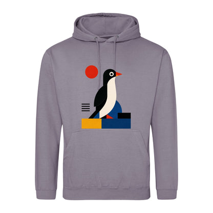Penguin Profile Adult Hoodie - Modern Menagerie Dusty Lilac colour variant image