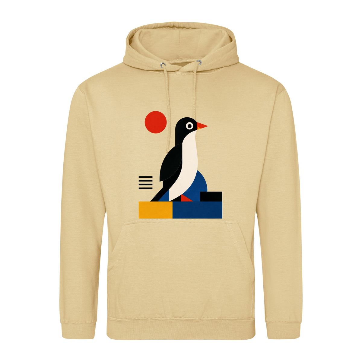 Penguin Profile Adult Hoodie - Modern Menagerie Desert Sand colour variant image
