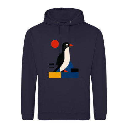 Penguin Profile Adult Hoodie - Modern Menagerie French Navy colour variant image
