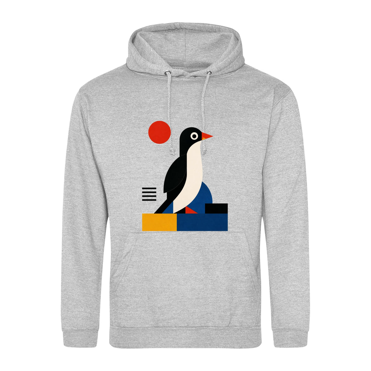 Penguin Profile Adult Hoodie - Modern Menagerie Heather Grey colour variant image