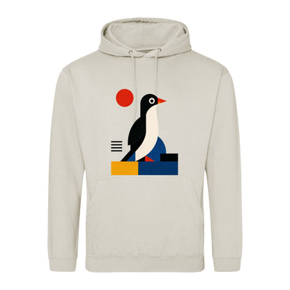 Penguin Profile Adult Hoodie - Modern Menagerie Natural Stone colour variant image