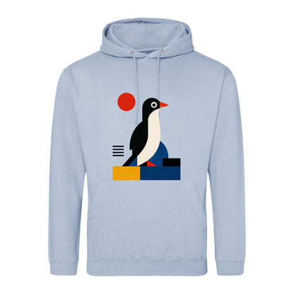 Penguin Profile Adult Hoodie - Modern Menagerie Sky Blue colour variant image