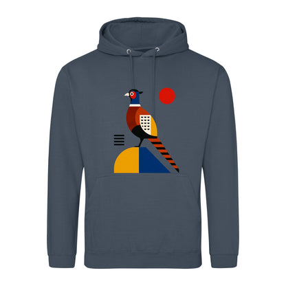 Pheasant in Form Adult Hoodie - Modern Menagerie Airforce Blue colour variant image