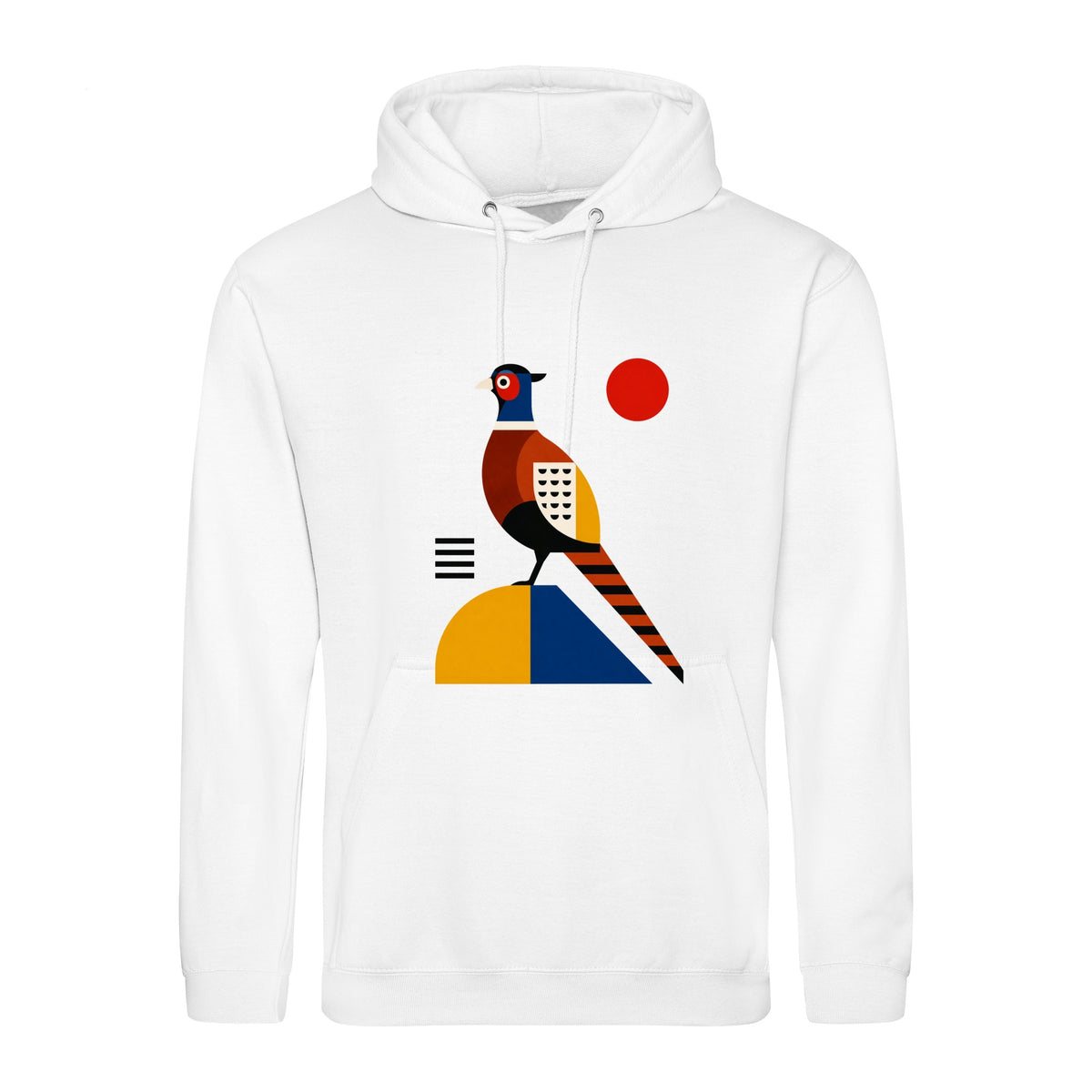 Pheasant in Form Adult Hoodie - Modern Menagerie Arctic White colour variant image