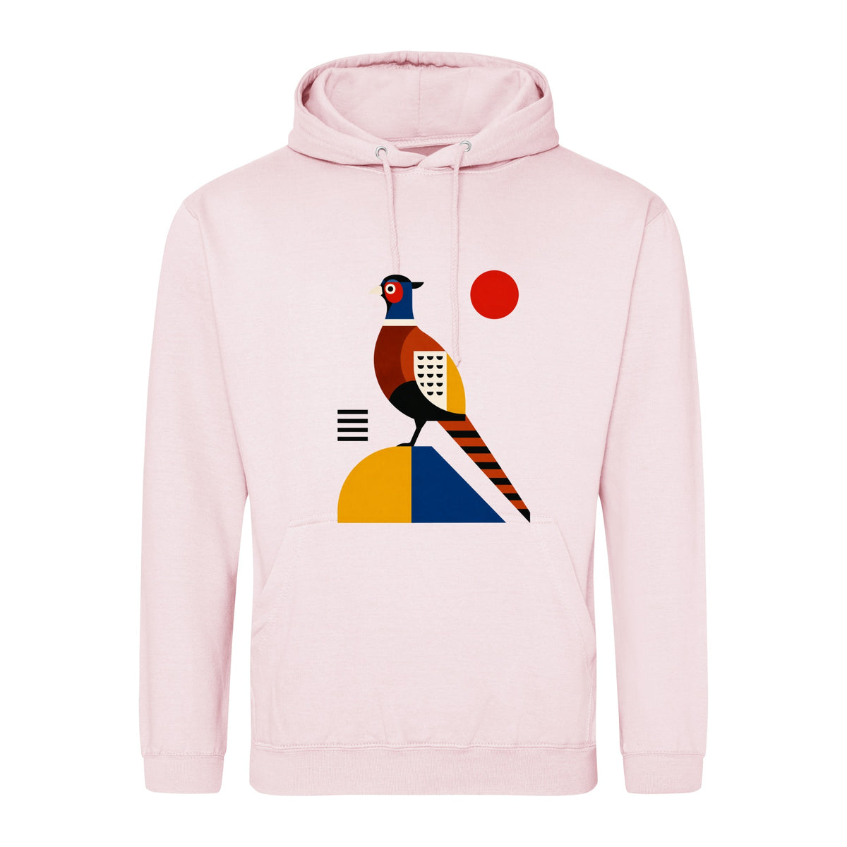 Pheasant in Form Adult Hoodie - Modern Menagerie Baby Pink colour variant image
