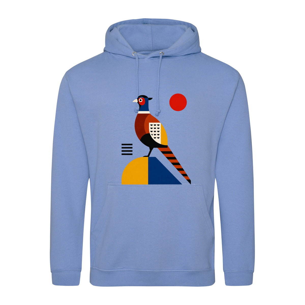 Pheasant in Form Adult Hoodie - Modern Menagerie Cornflower Blue colour variant image