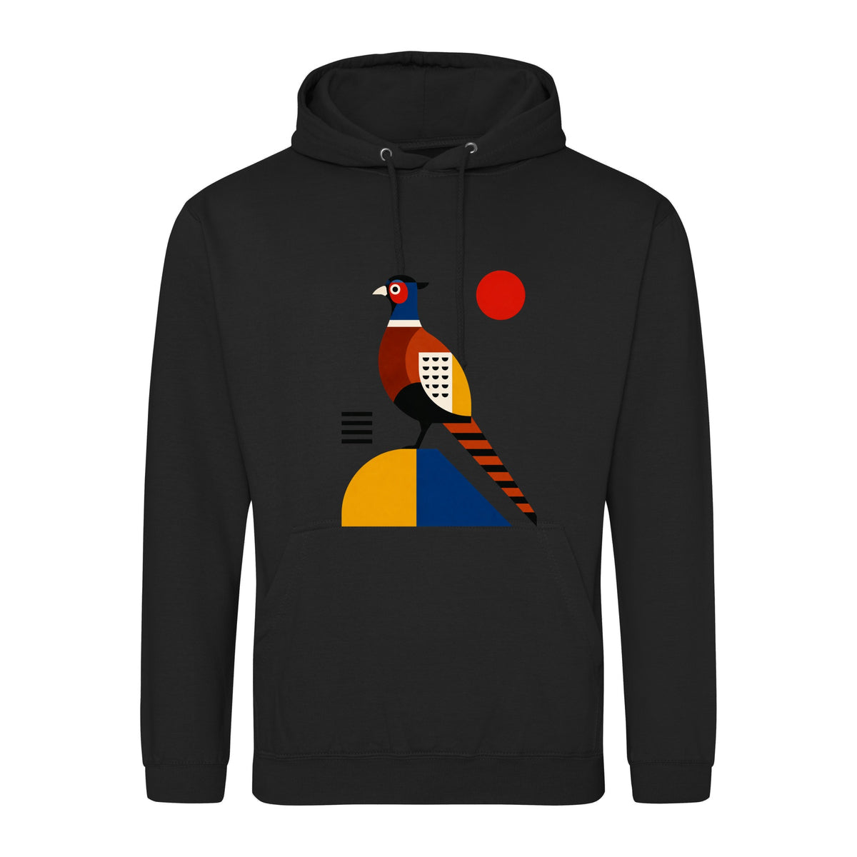 Pheasant in Form Adult Hoodie - Modern Menagerie Deep Black colour variant image