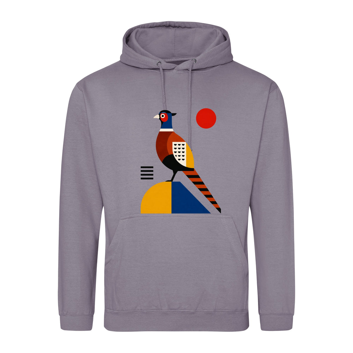 Pheasant in Form Adult Hoodie - Modern Menagerie Dusty Lilac colour variant image
