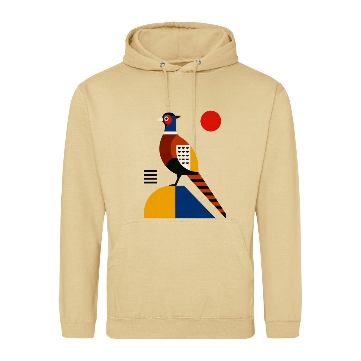 Pheasant in Form Adult Hoodie - Modern Menagerie Desert Sand colour variant image