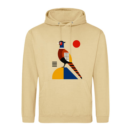 Pheasant in Form Adult Hoodie - Modern Menagerie Desert Sand colour variant image