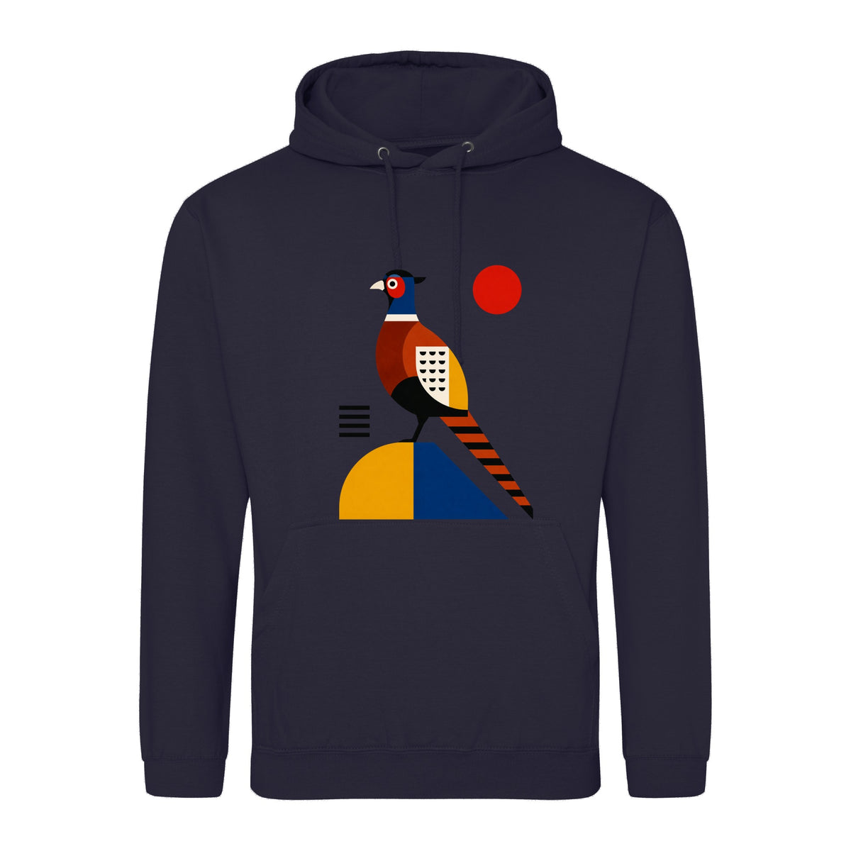 Pheasant in Form Adult Hoodie - Modern Menagerie French Navy colour variant image