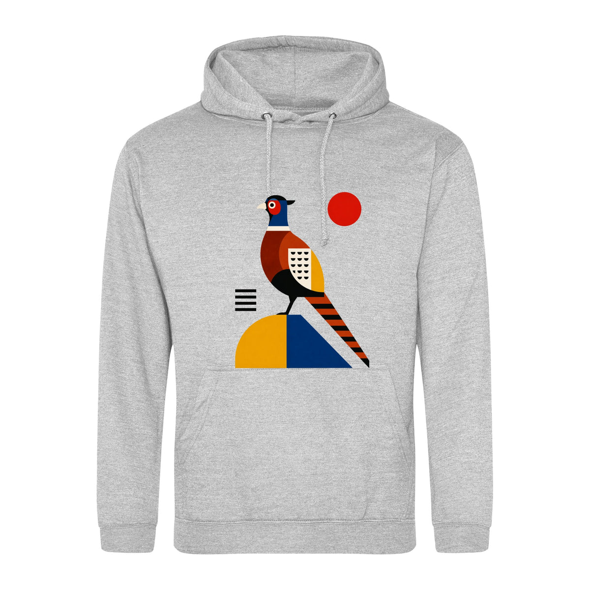 Pheasant in Form Adult Hoodie - Modern Menagerie Heather Grey colour variant image