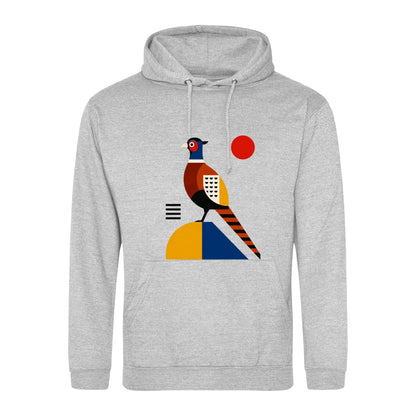 Pheasant in Form Adult Hoodie - Modern Menagerie Heather Grey colour variant image