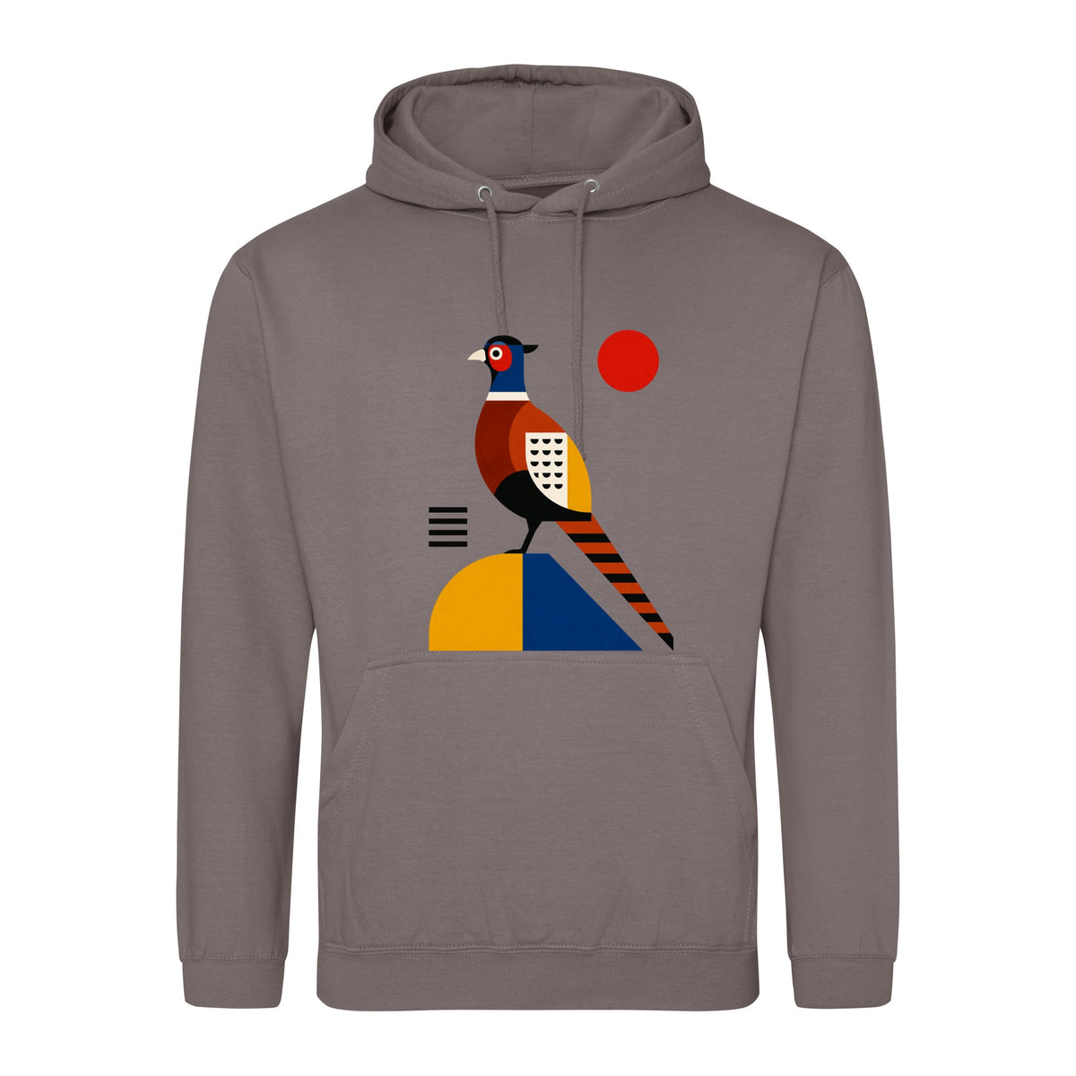 Pheasant in Form Adult Hoodie - Modern Menagerie Mocha Brown colour variant image