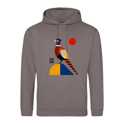 Pheasant in Form Adult Hoodie - Modern Menagerie Mocha Brown colour variant image