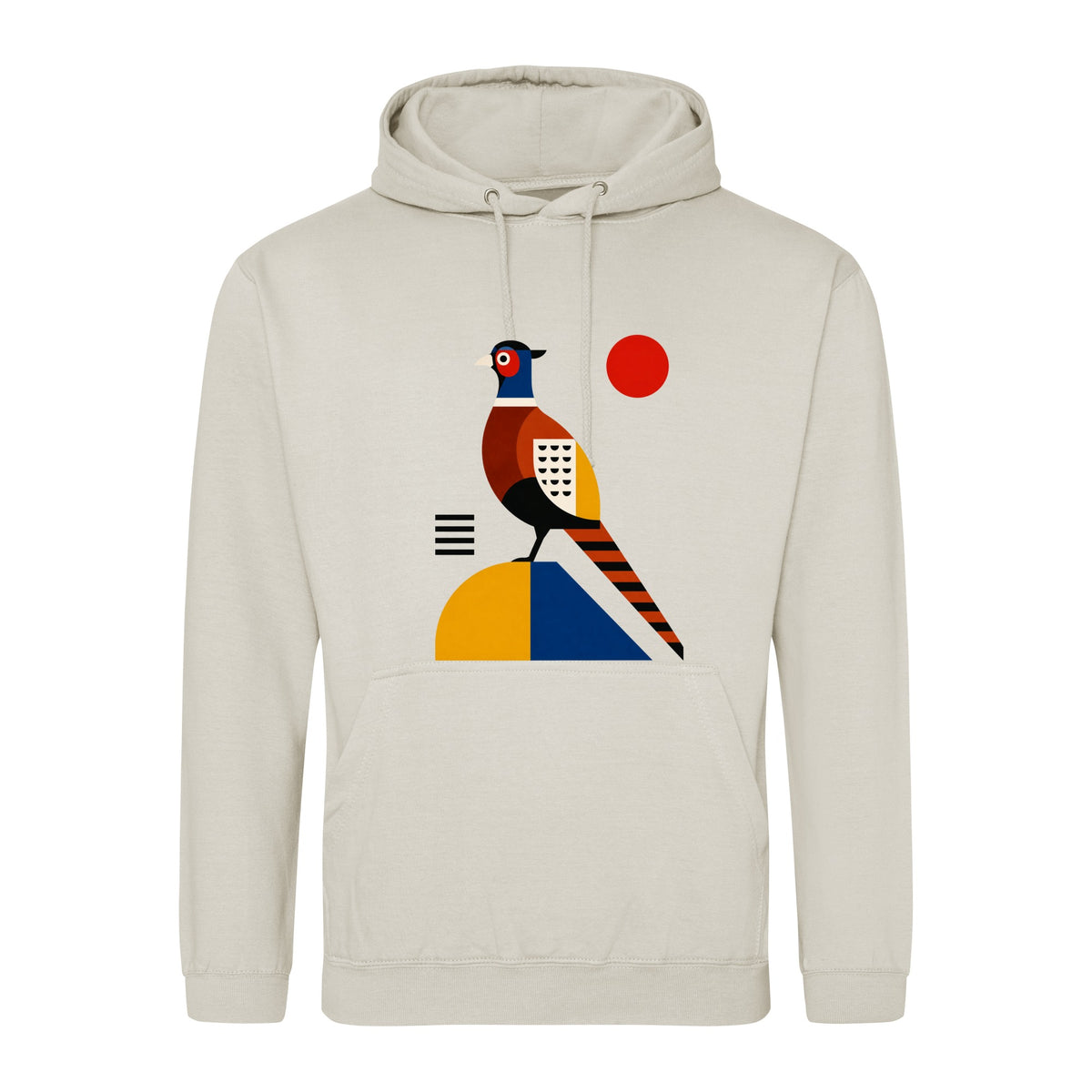 Pheasant in Form Adult Hoodie - Modern Menagerie Natural Stone colour variant image