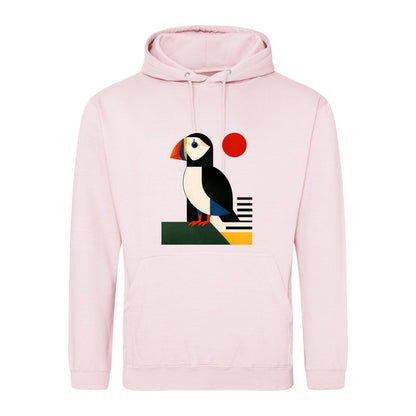 Puffin Perch Adult Hoodie - Modern Menagerie Baby Pink colour variant image