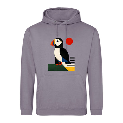 Puffin Perch Adult Hoodie - Modern Menagerie Dusty Lilac colour variant image