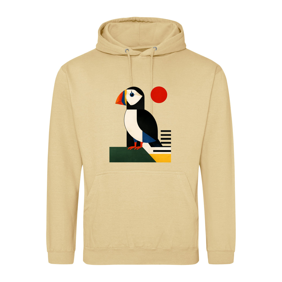 Puffin Perch Adult Hoodie - Modern Menagerie Desert Sand colour variant image