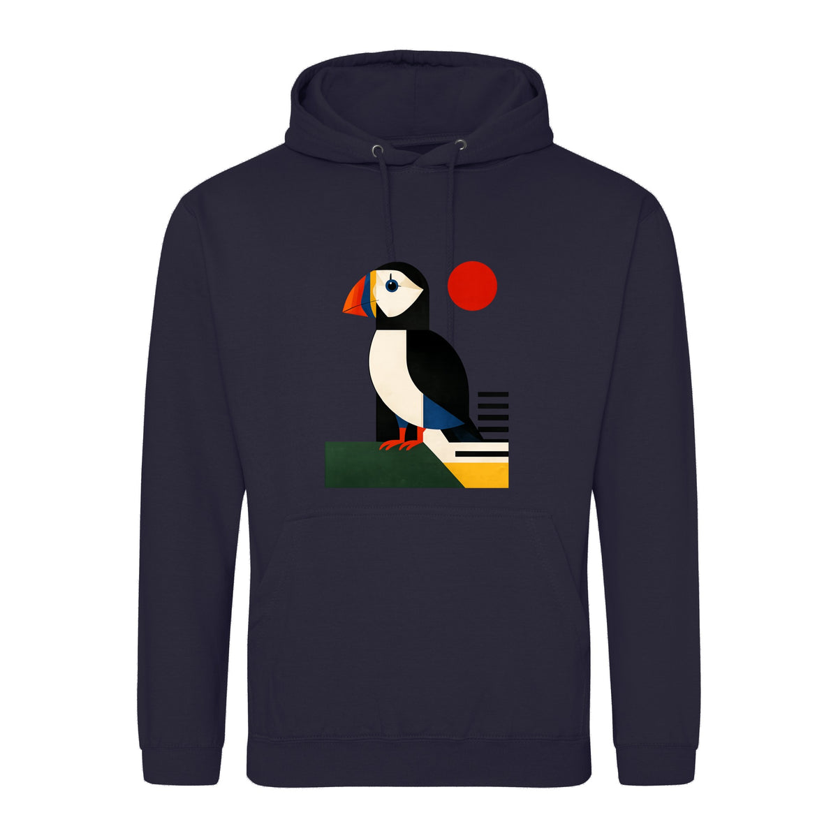 Puffin Perch Adult Hoodie - Modern Menagerie French Navy colour variant image