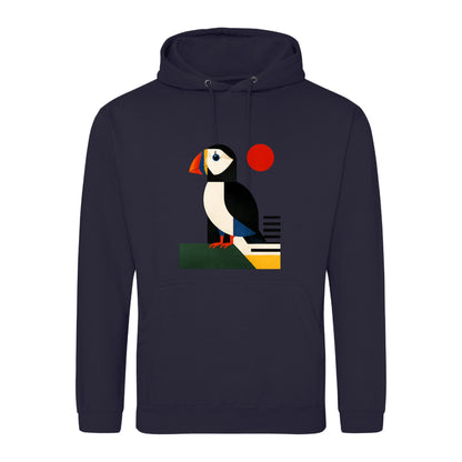 Puffin Perch Adult Hoodie - Modern Menagerie French Navy colour variant image