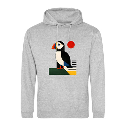 Puffin Perch Adult Hoodie - Modern Menagerie Heather Grey colour variant image