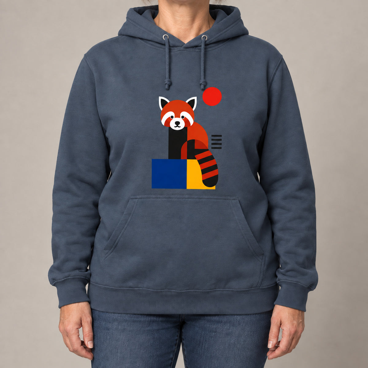 Red Panda Poise Adult Hoodie - Modern Menagerie lead image