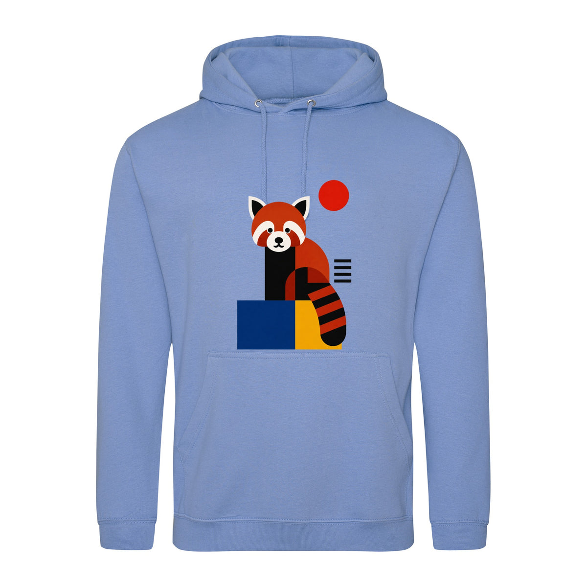 Red Panda Poise Adult Hoodie - Modern Menagerie Cornflower Blue colour variant image