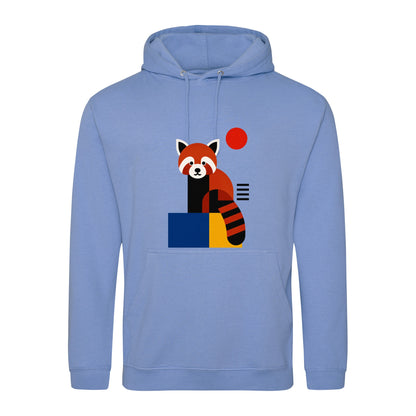 Red Panda Poise Adult Hoodie - Modern Menagerie Cornflower Blue colour variant image