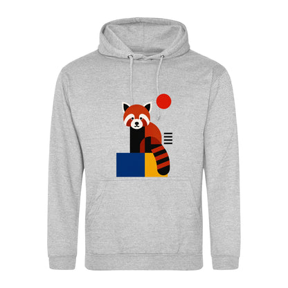 Red Panda Poise Adult Hoodie - Modern Menagerie Heather Grey colour variant image