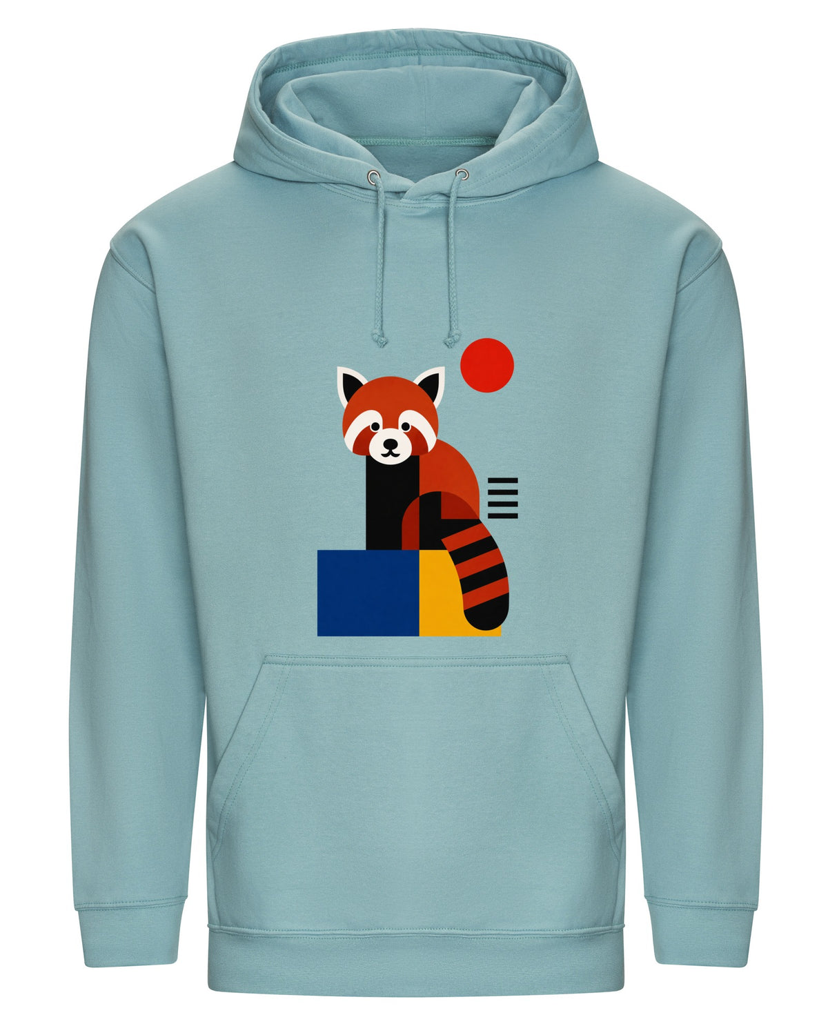 Red Panda Poise Adult Hoodie - Modern Menagerie Seafoam colour variant image