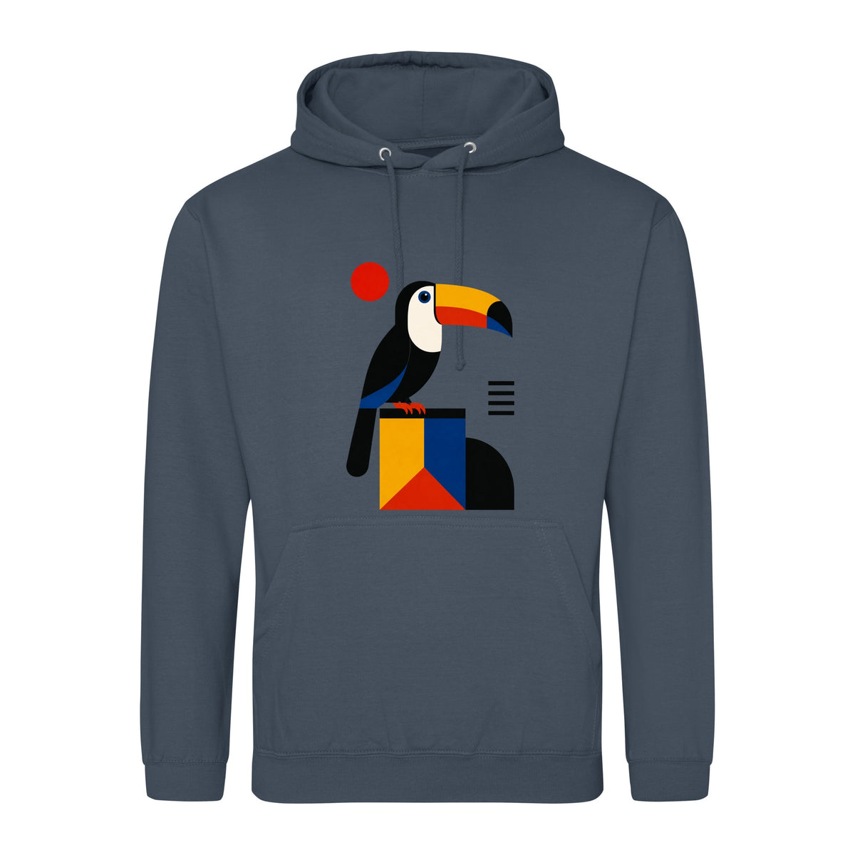 Toucan Tower Adult Hoodie - Modern Menagerie Airforce Blue colour variant image