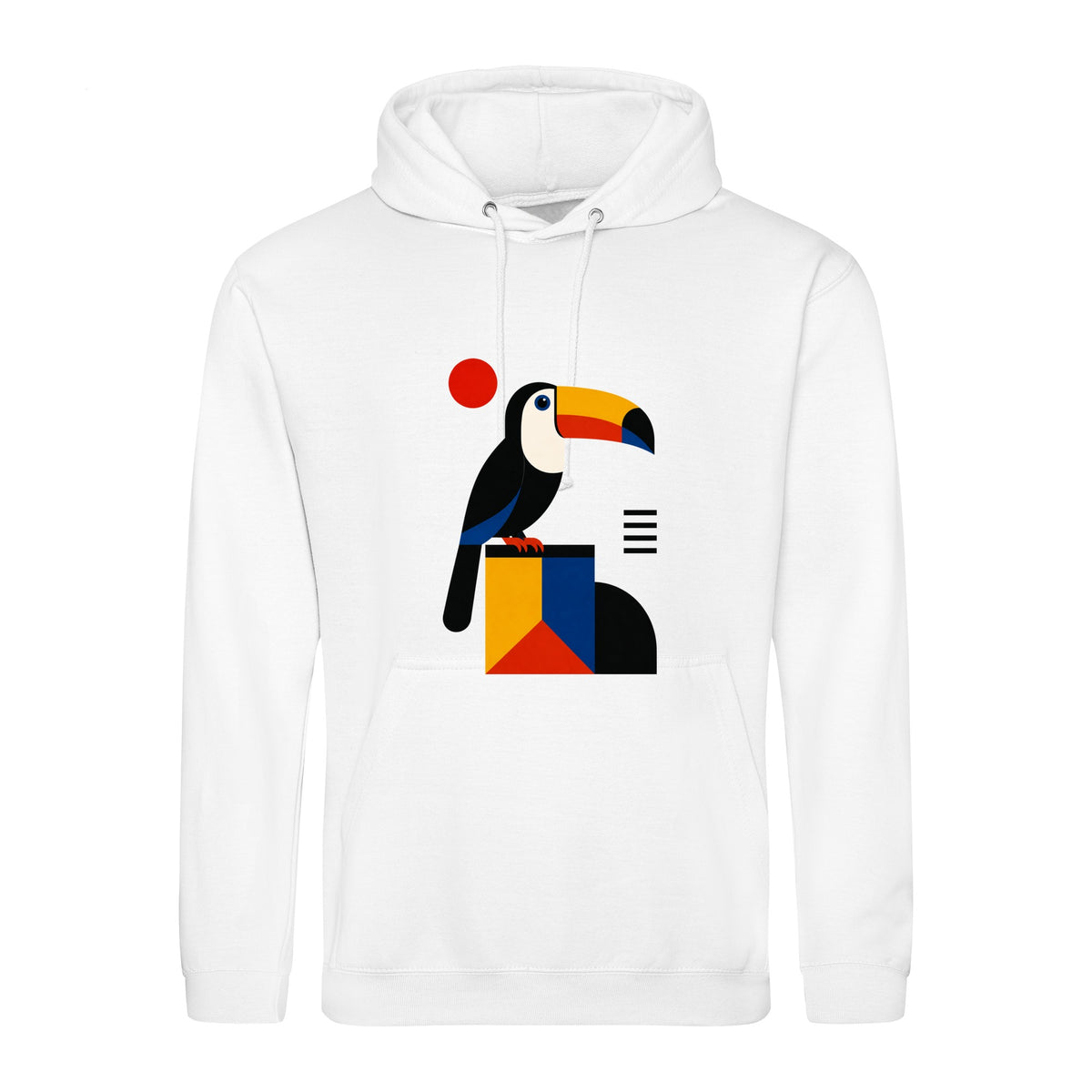 Toucan Tower Adult Hoodie - Modern Menagerie Arctic White colour variant image