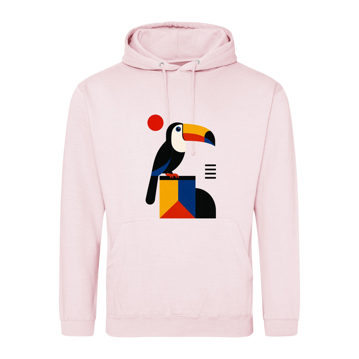Toucan Tower Adult Hoodie - Modern Menagerie Baby Pink colour variant image