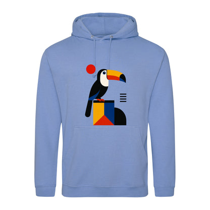 Toucan Tower Adult Hoodie - Modern Menagerie Cornflower Blue colour variant image