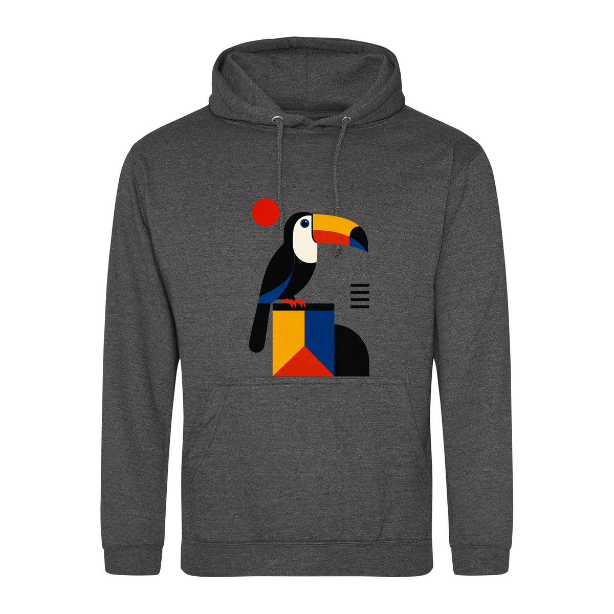 Toucan Tower Adult Hoodie - Modern Menagerie Charcoal colour variant image