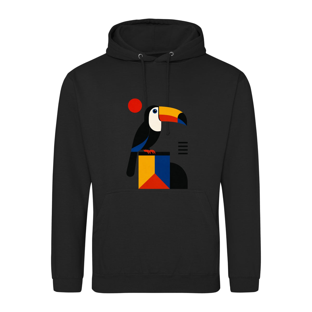 Toucan Tower Adult Hoodie - Modern Menagerie Deep Black colour variant image