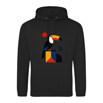 Toucan Tower Adult Hoodie - Modern Menagerie Deep Black colour variant image