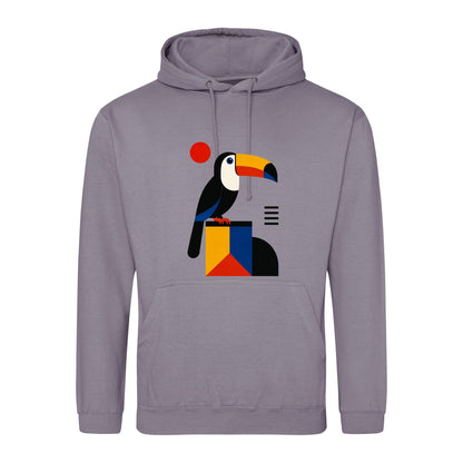 Toucan Tower Adult Hoodie - Modern Menagerie Dusty Lilac colour variant image