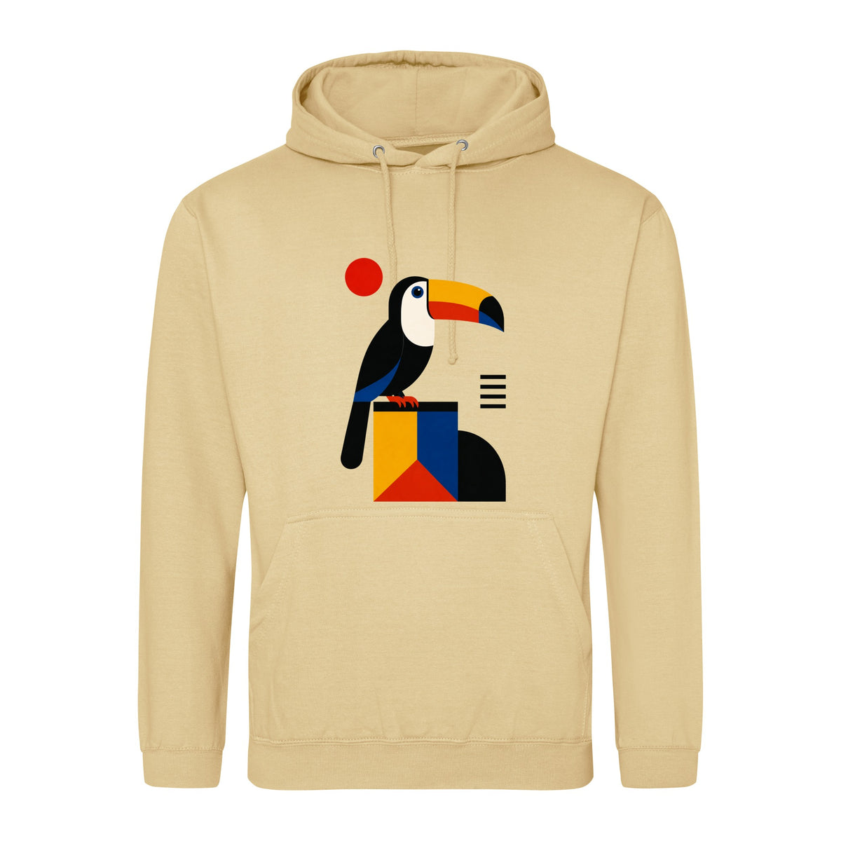 Toucan Tower Adult Hoodie - Modern Menagerie Desert Sand colour variant image
