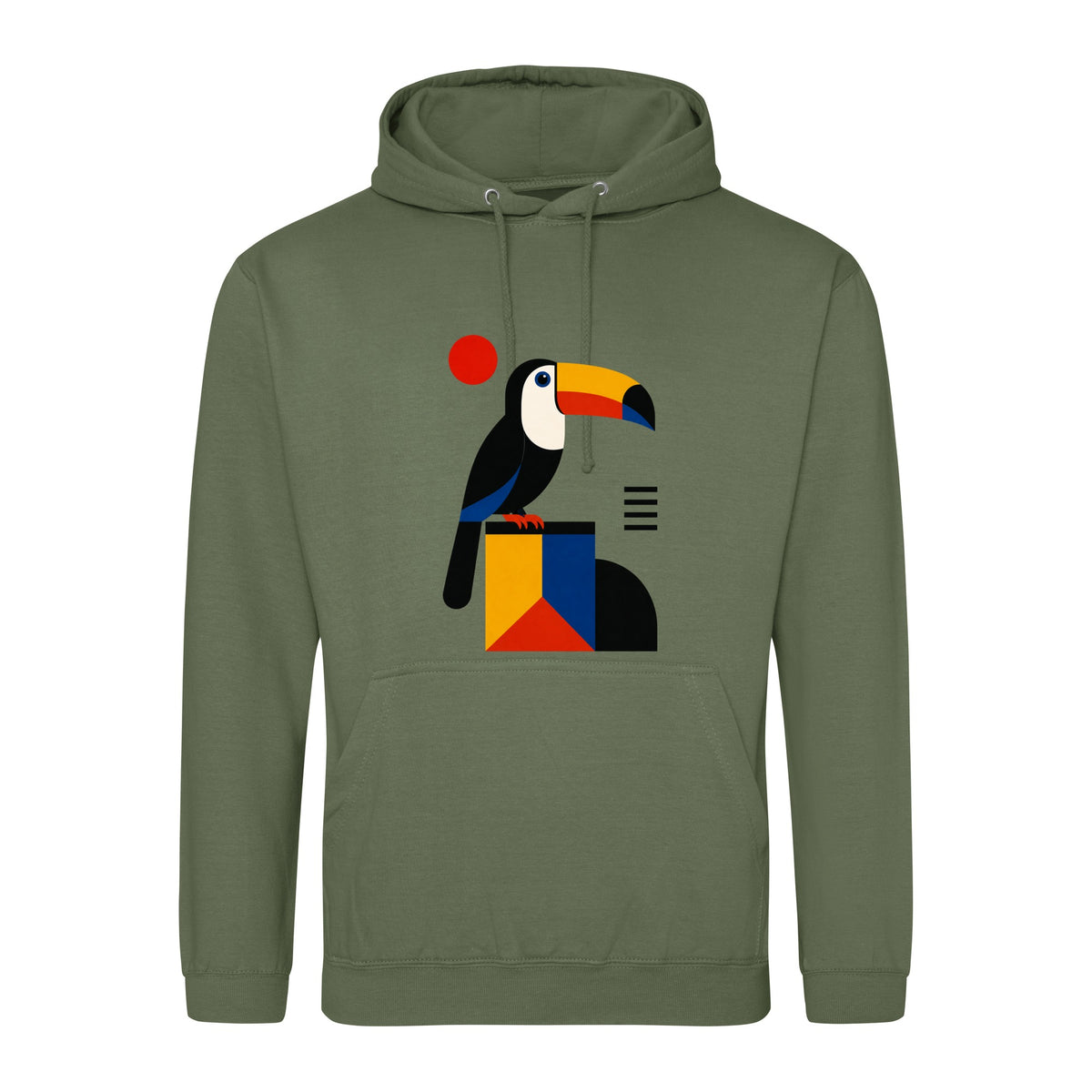 Toucan Tower Adult Hoodie - Modern Menagerie Earthy Green colour variant image