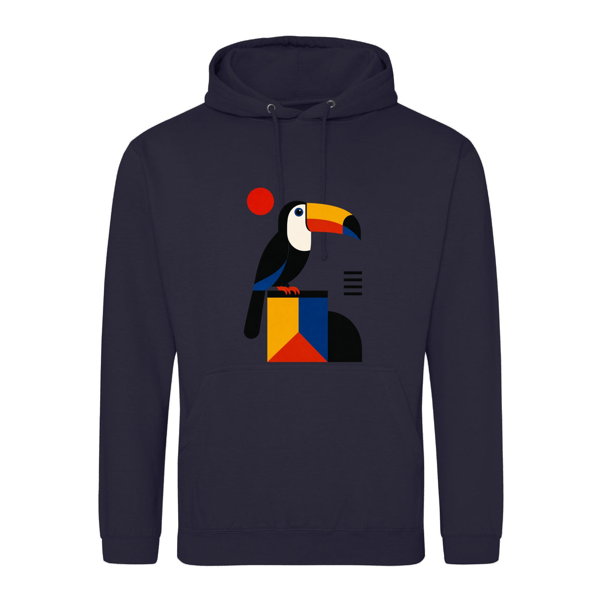 Toucan Tower Adult Hoodie - Modern Menagerie French Navy colour variant image
