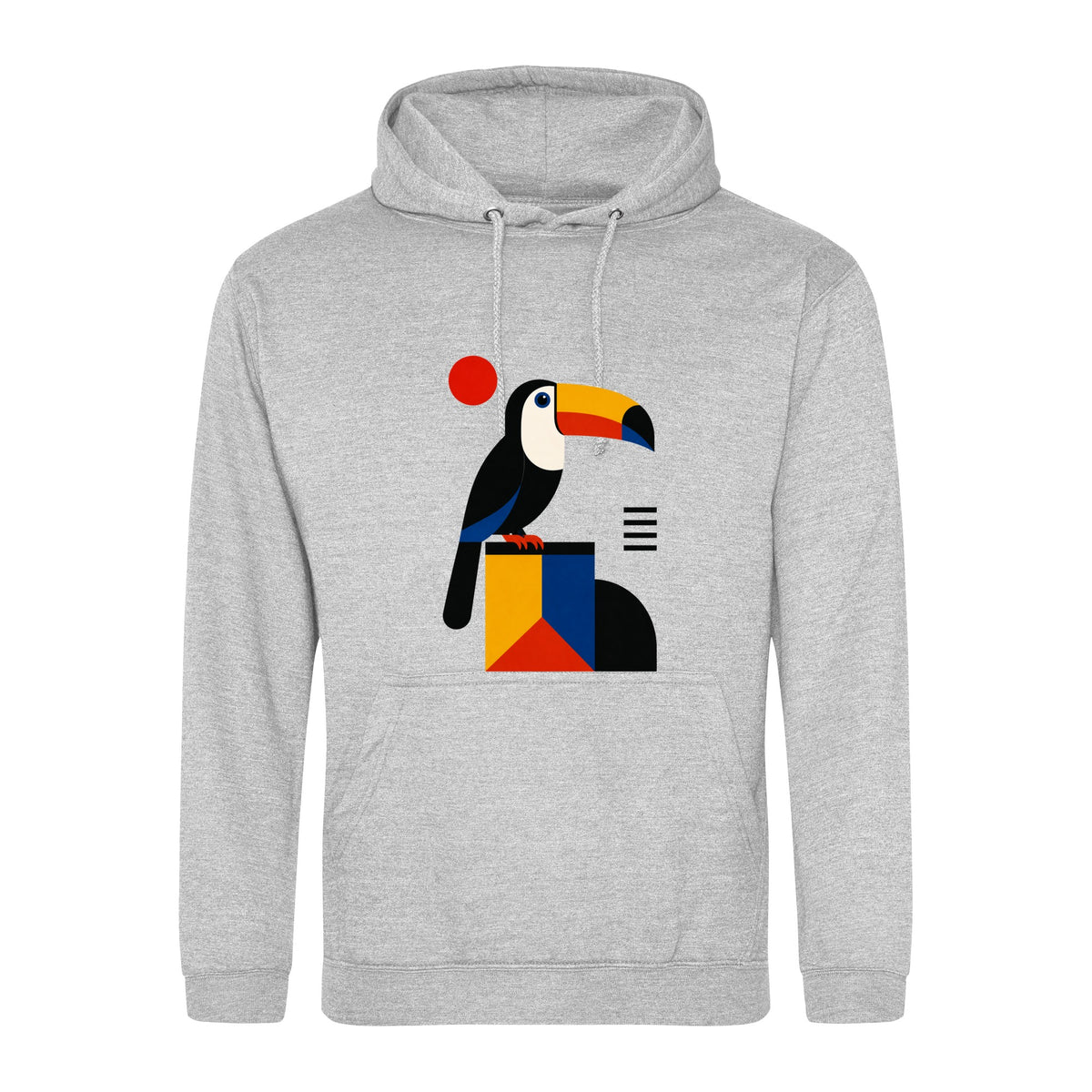 Toucan Tower Adult Hoodie - Modern Menagerie Heather Grey colour variant image