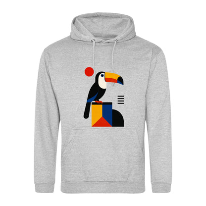 Toucan Tower Adult Hoodie - Modern Menagerie Heather Grey colour variant image