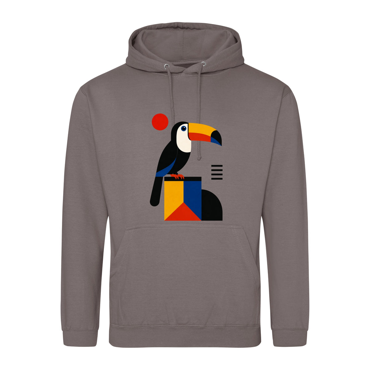 Toucan Tower Adult Hoodie - Modern Menagerie Mocha Brown colour variant image