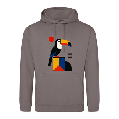 Toucan Tower Adult Hoodie - Modern Menagerie Mocha Brown colour variant image